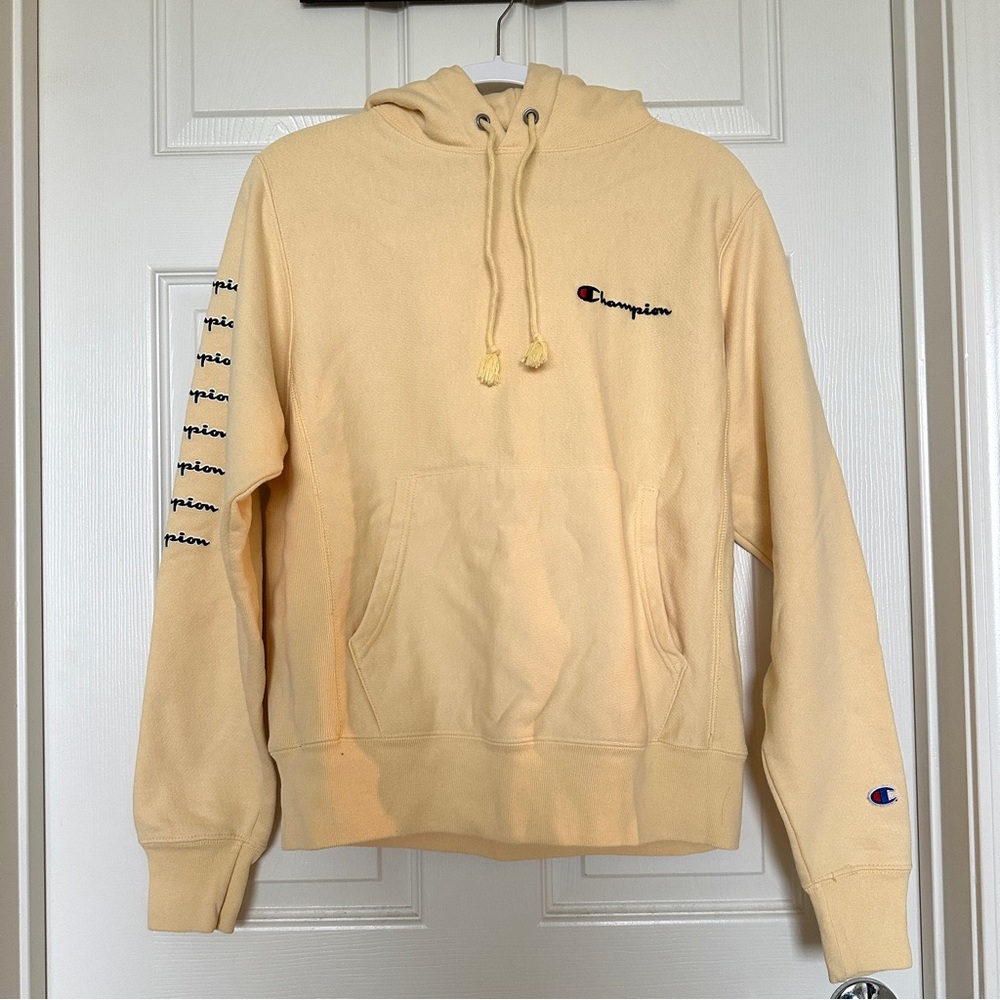 Champion Women's Butter Yellow Hoodie